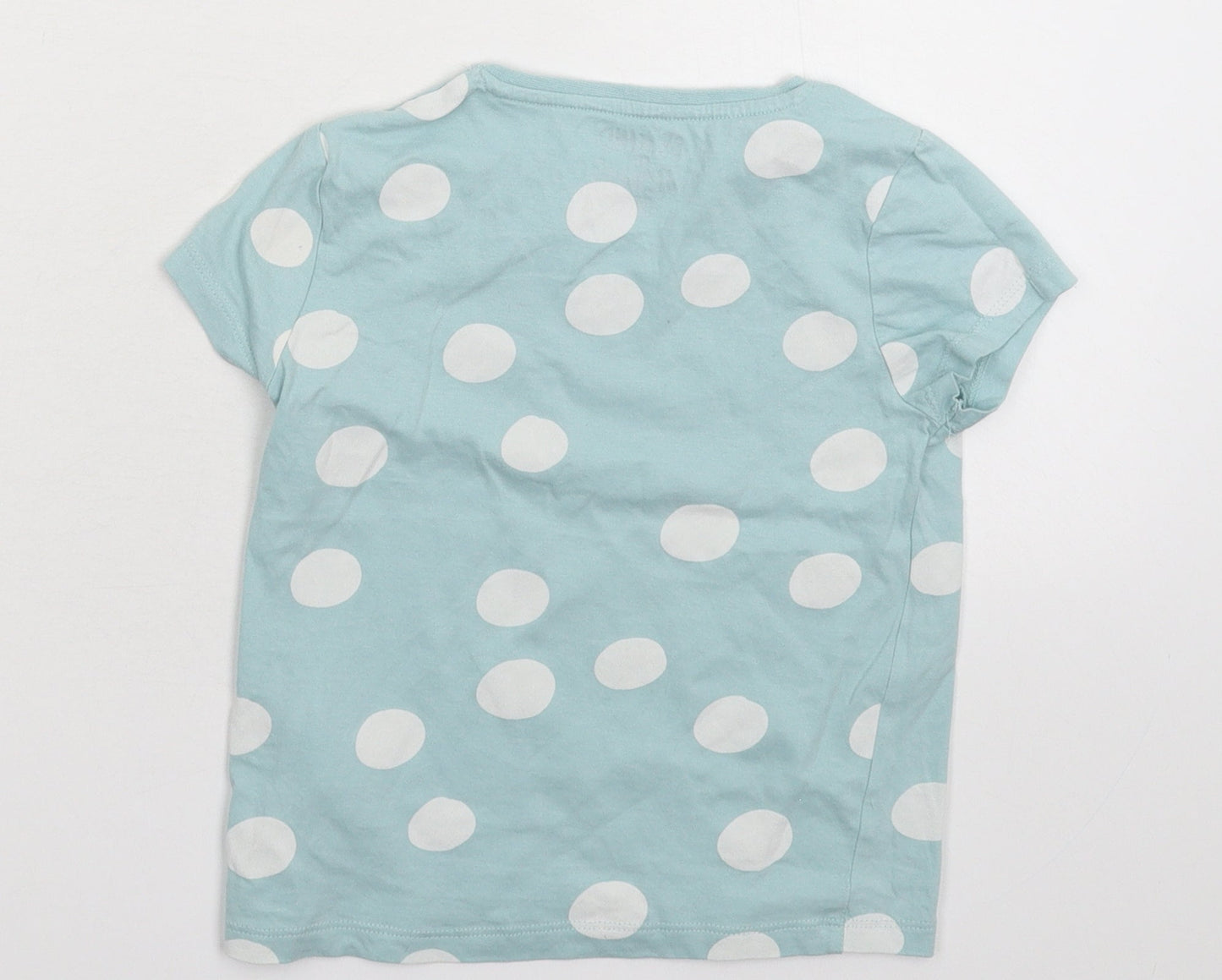 F&F Boys Blue Polka Dot  Basic T-Shirt Size 4-5 Years