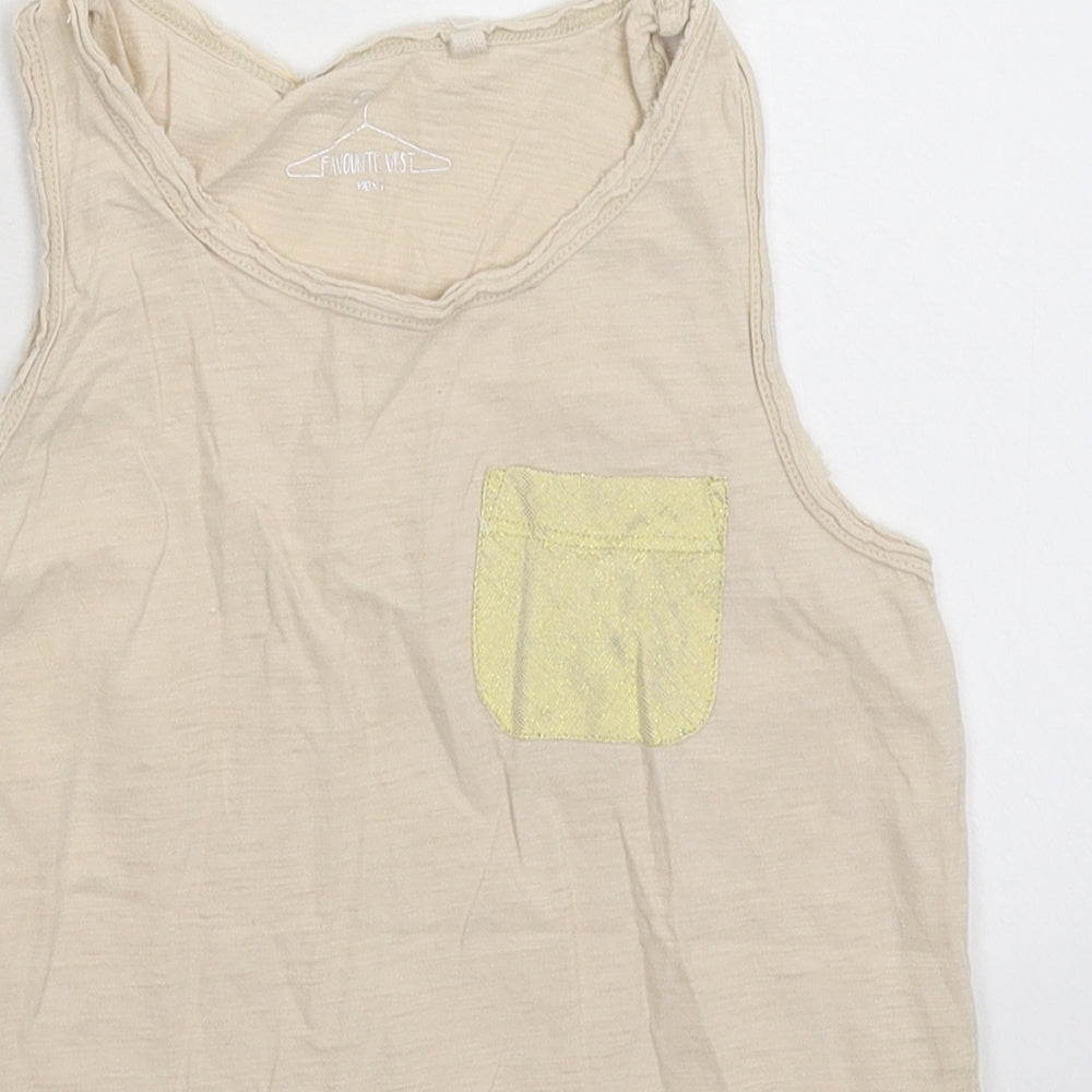 NEXT Girls Beige   Basic Tank Size 9 Years