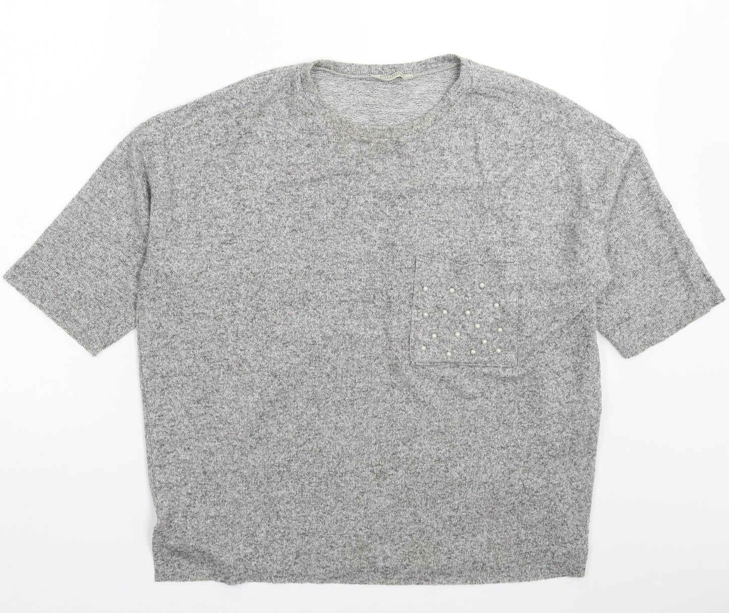Zara Womens Grey  Knit Pullover Jumper Size S