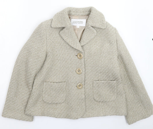 OffShoot Womens Grey  Knit Jacket Blazer Size 12