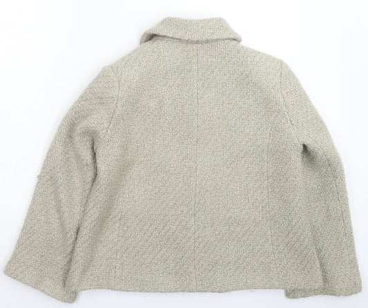 OffShoot Womens Grey  Knit Jacket Blazer Size 12