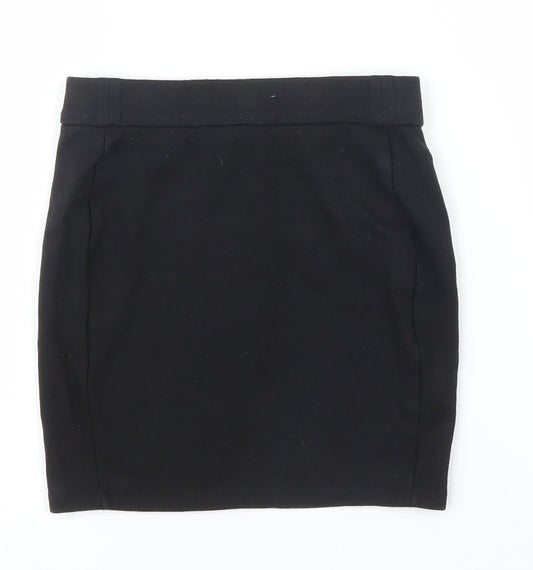 M&S Girls Black   Bandage Skirt Size 9 Years