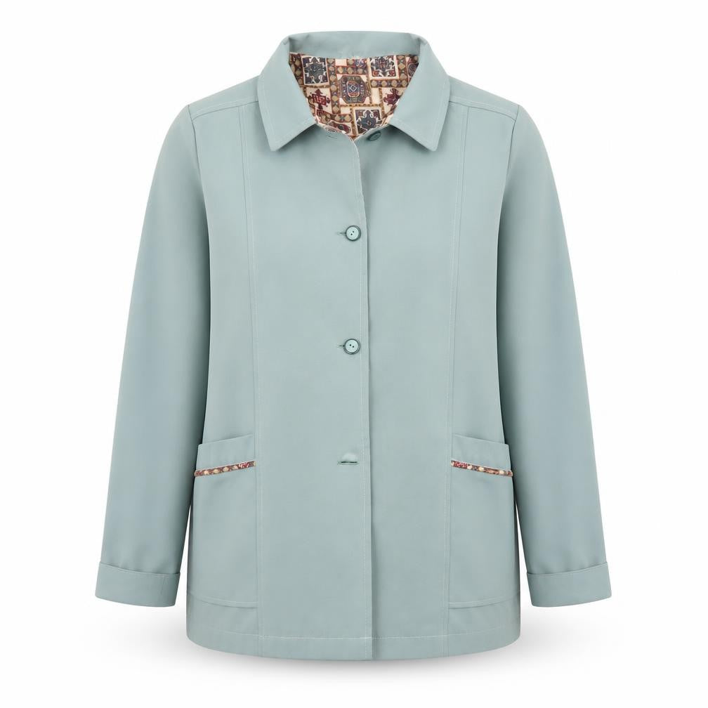 Preworn Womens Green   Overcoat Coat Size 14