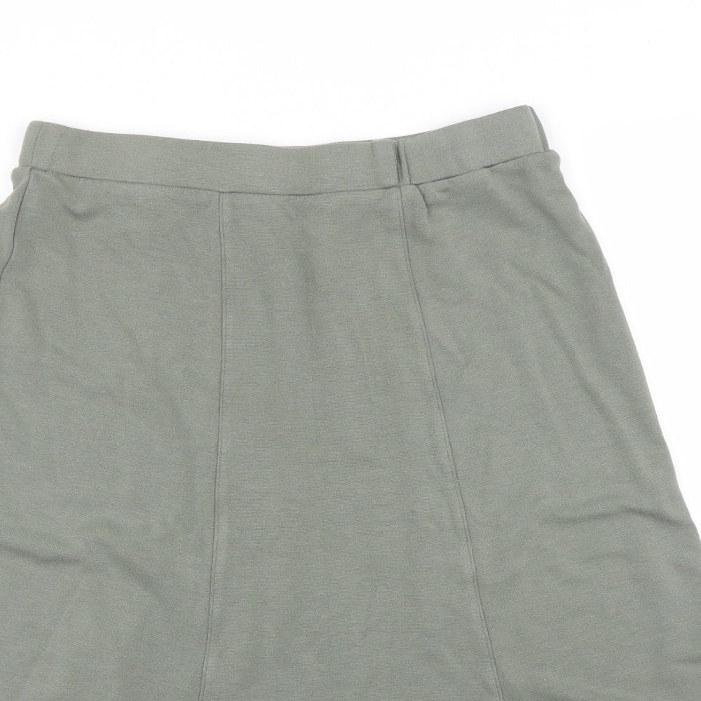 Preworn Womens Green   A-Line Skirt Size 10