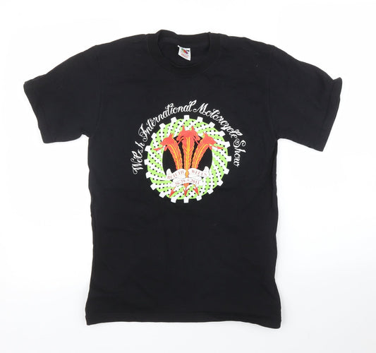 Fruit of the Loom Mens Black    T-Shirt Size S