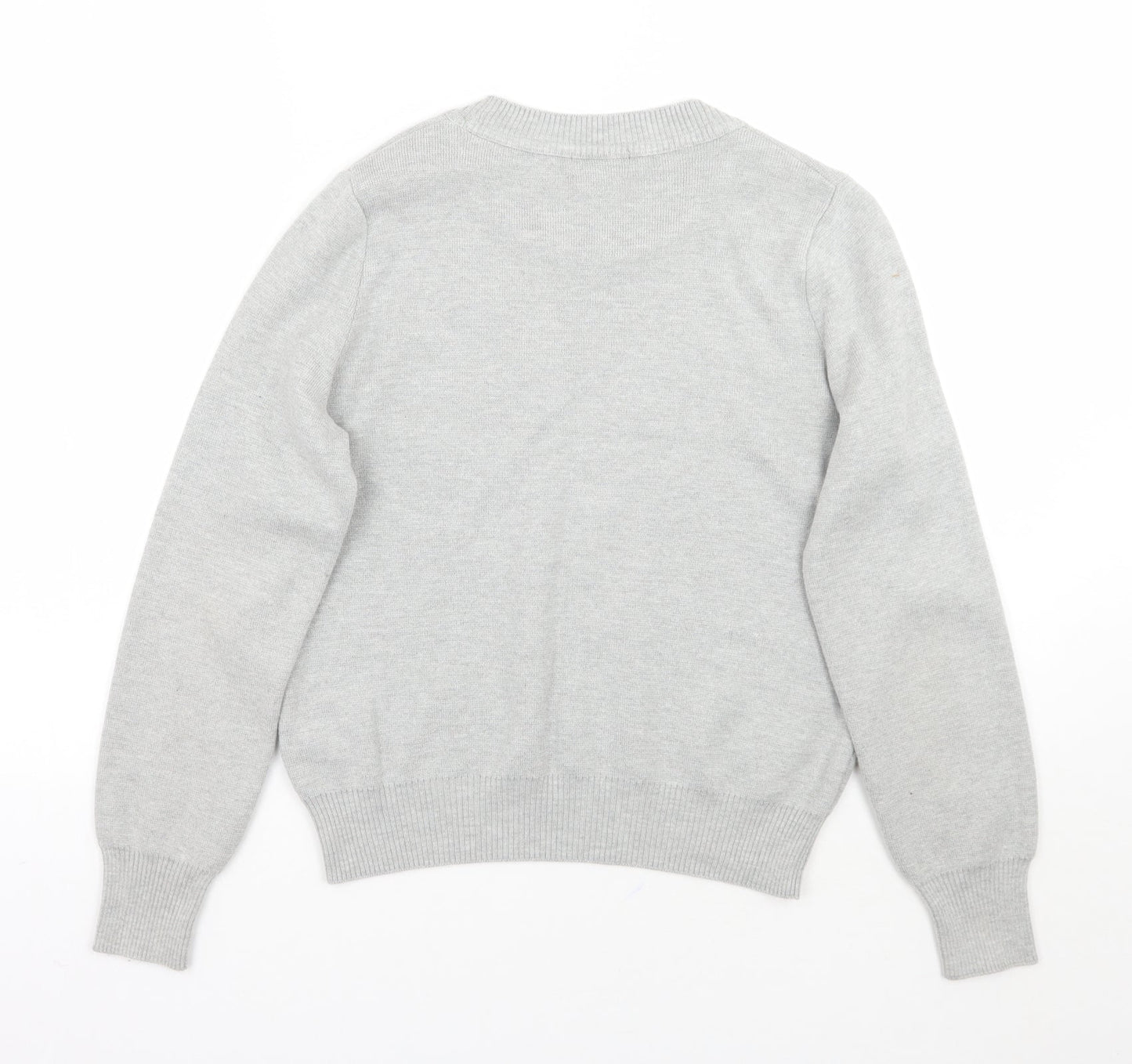 Topshop Womens Grey Floral  Pullover Jumper Size 6