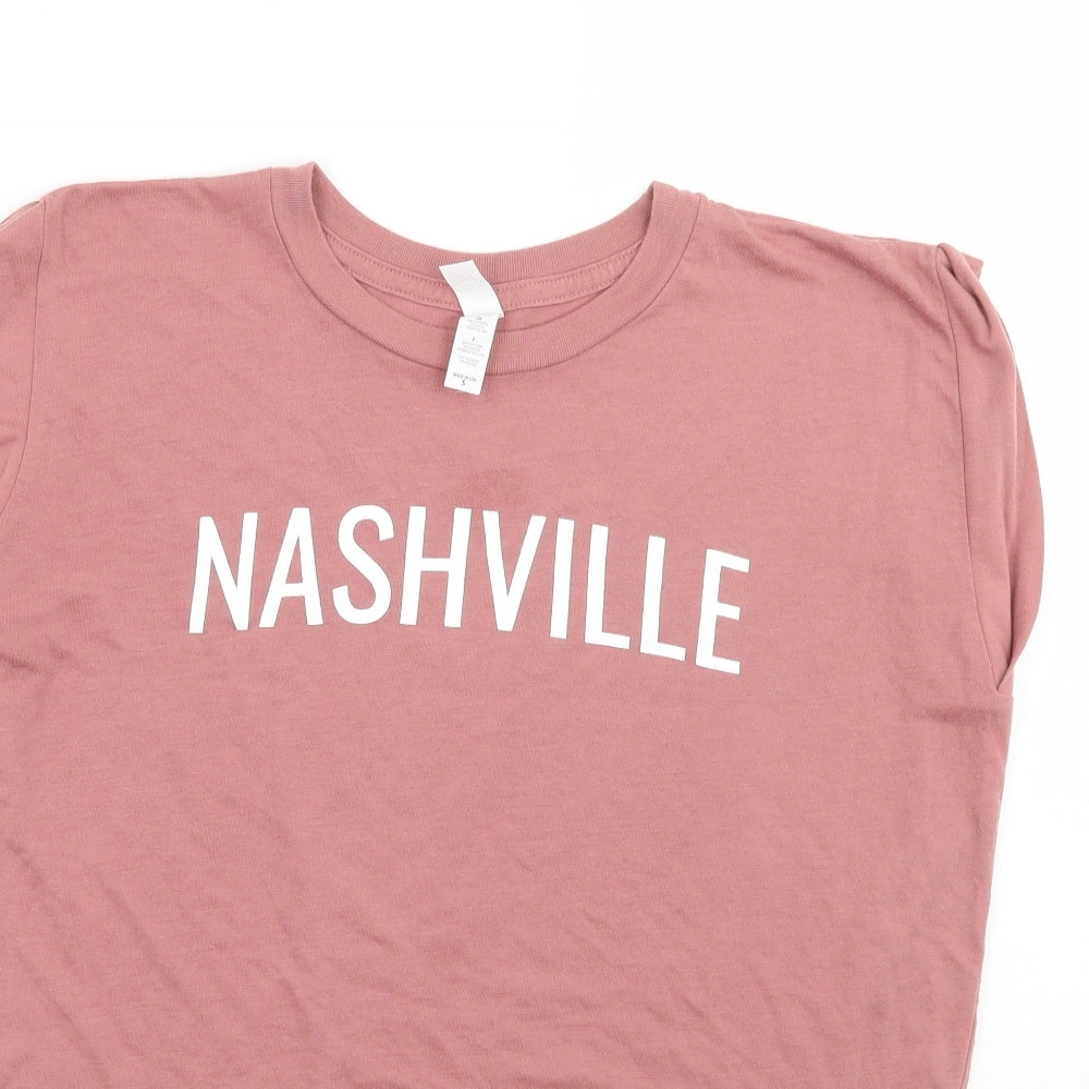 Bella & Canvas Womens Pink   Basic T-Shirt Size S