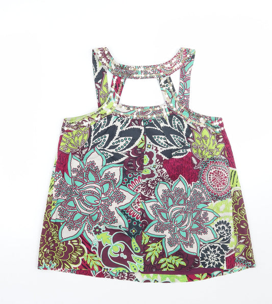 NEXT Womens Green Floral  Basic Blouse Size 10