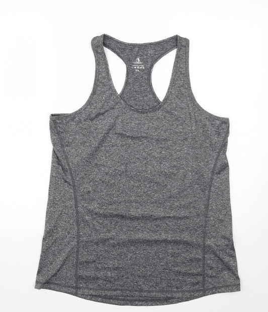 icyzone Womens Grey   Basic Tank Size 2XL