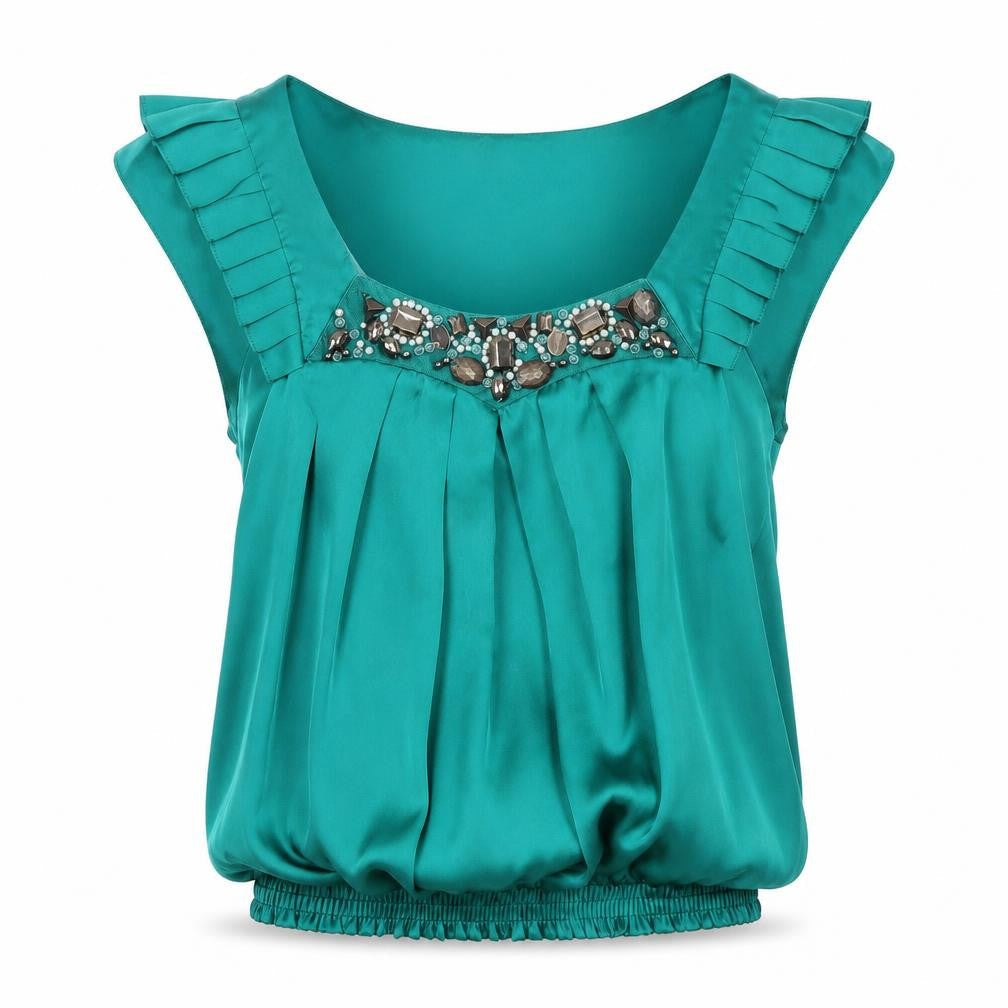 Star Womens Green   Camisole Blouse Size 10