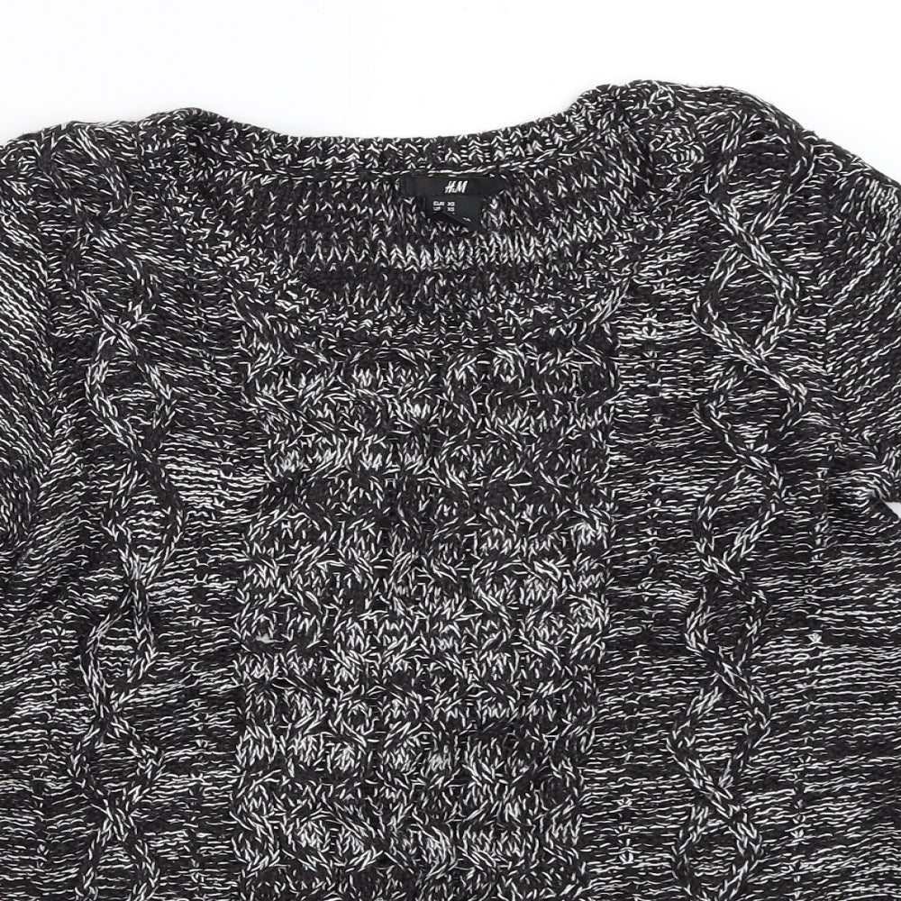 H&M Womens Black   Pullover Jumper Size XS