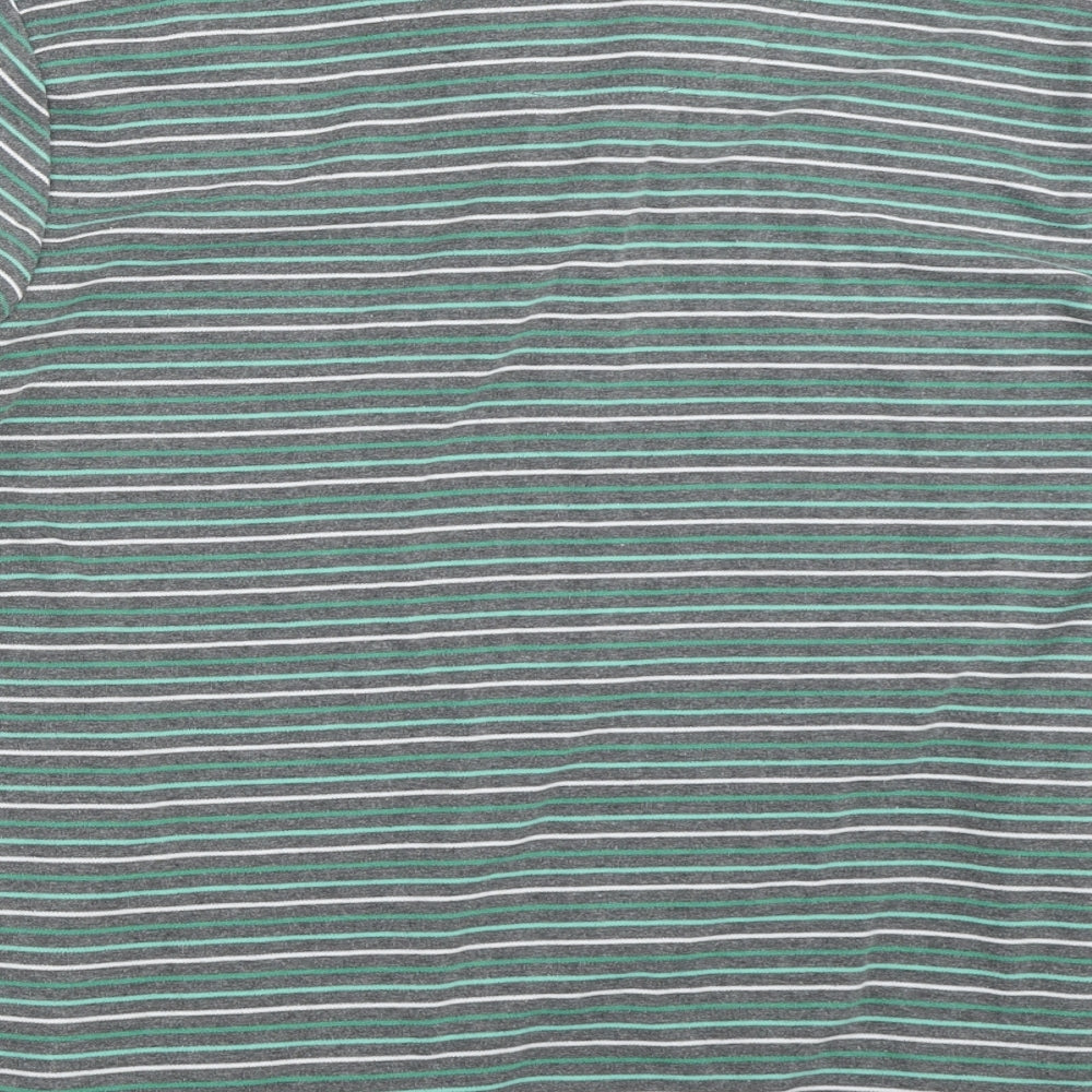 BM Womens Grey Striped  Pullover Sweatshirt Size L