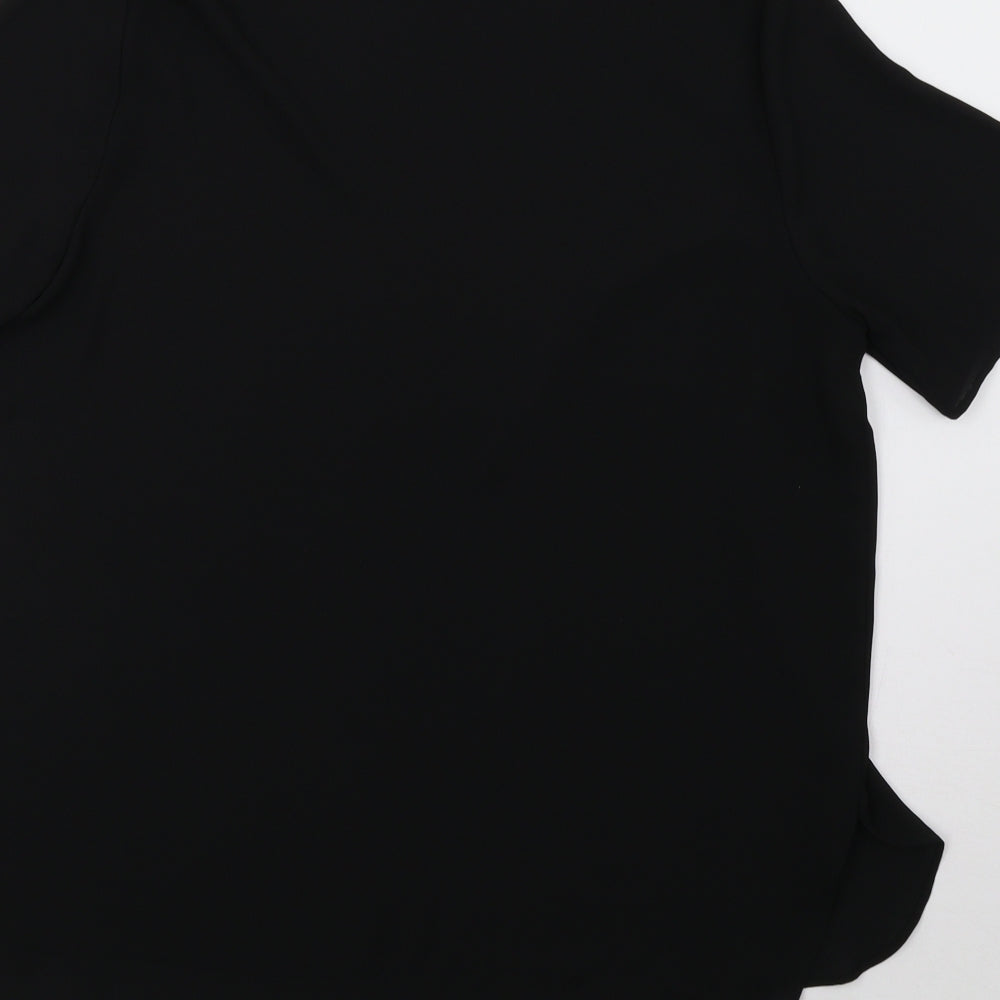 Matalan Womens Black  Mesh Basic Blouse Size 12