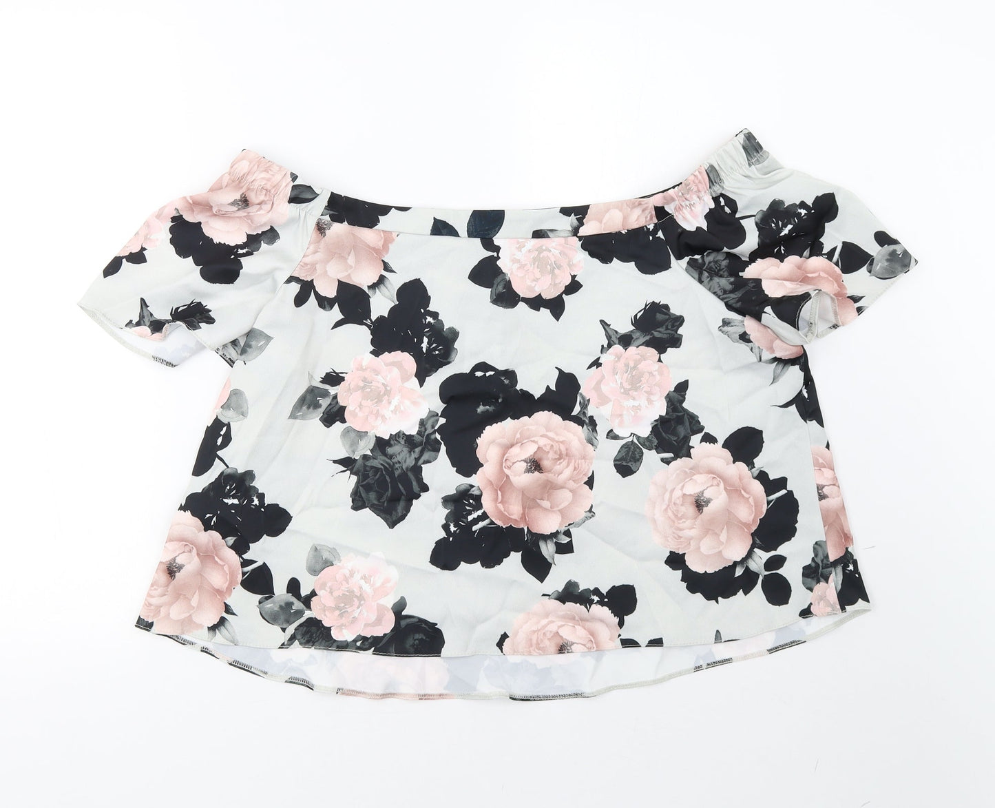 New Look Womens Blue Floral  Basic Blouse Size 14
