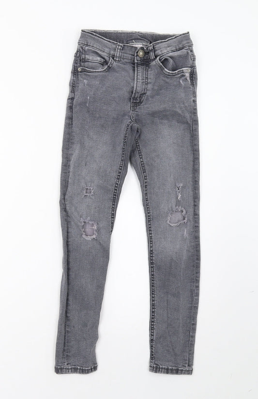 Zara Girls Grey  Denim Skinny Jeans Size 9 Months
