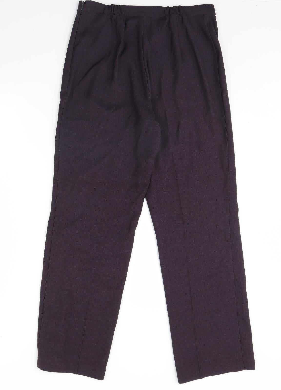 m&s Womens Purple   Trousers  Size 12 L30 in