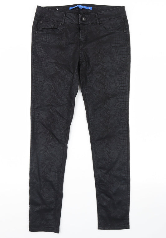 Sapphire Womens Black Animal Print  Trousers  Size 32 in L29 in