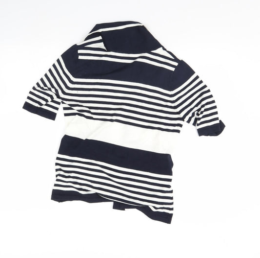 CC Petite Womens Blue Striped  Jacket  Size S