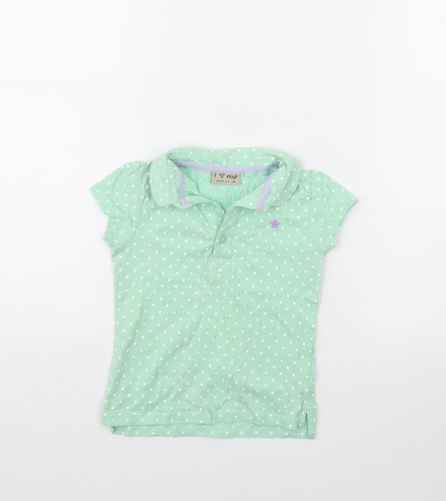 NEXT Girls Green Polka Dot  Basic Polo Size 18-24 Months