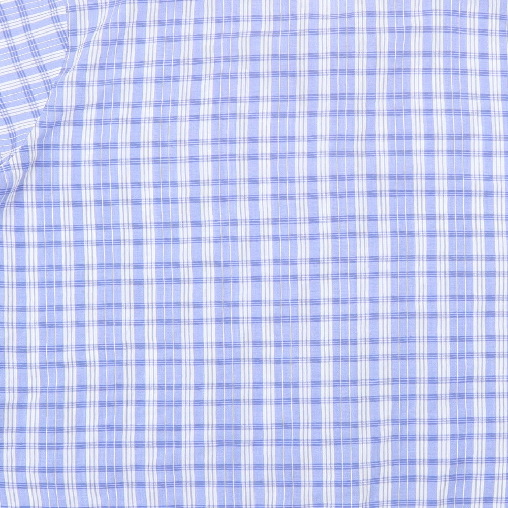 the pearl collection Womens Blue Check  Basic Button-Up Size 16