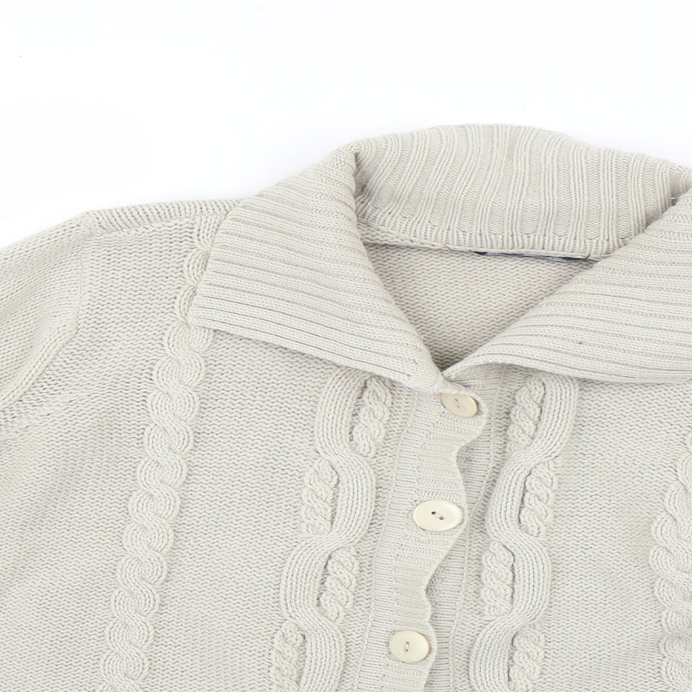 BM Womens Beige   Cardigan Jumper Size L