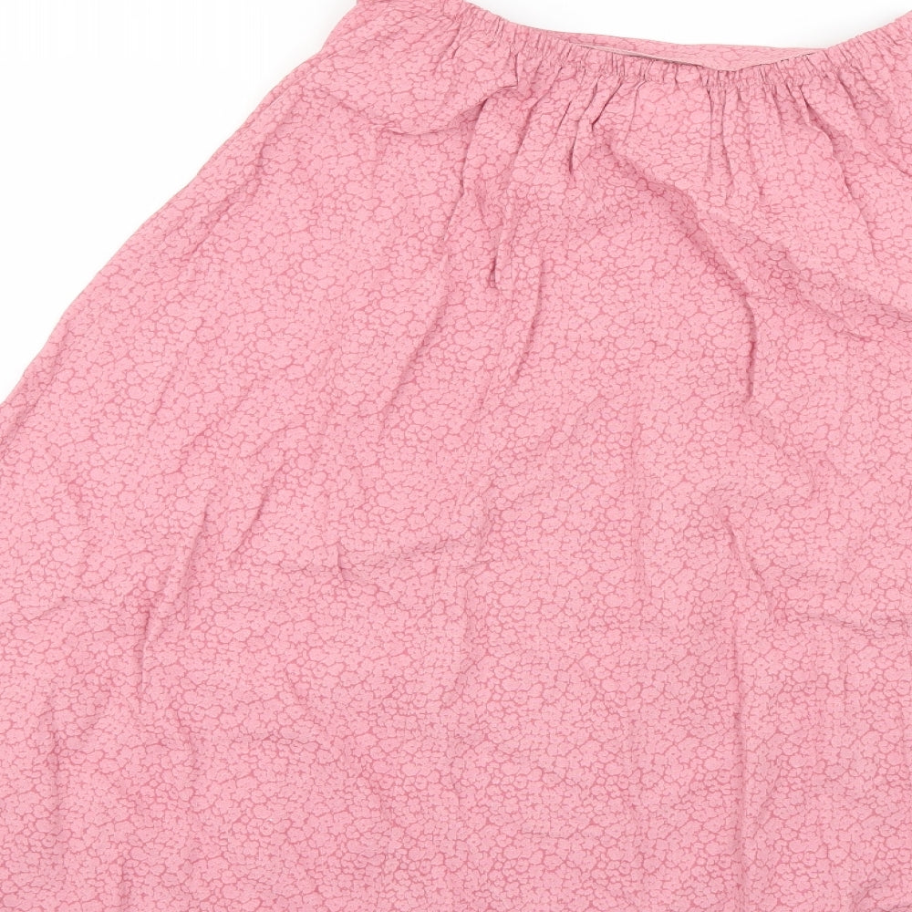 nightgales Womens Pink Geometric  Flare Set Size 12