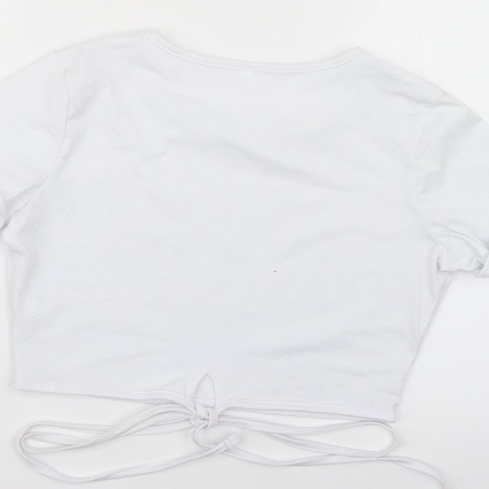 Preworn Womens White   Basic T-Shirt Size XS