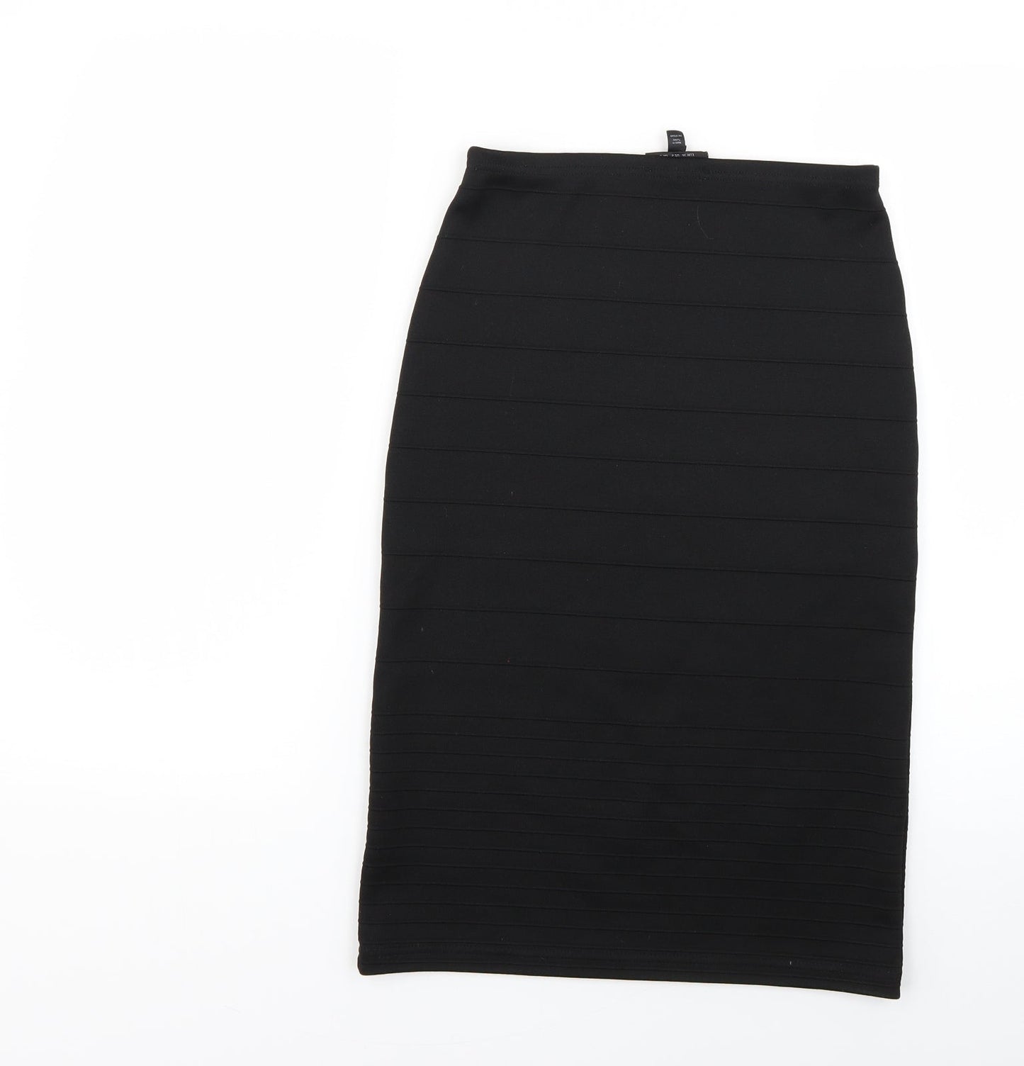 Topshop Womens Black   Straight & Pencil Skirt Size 8