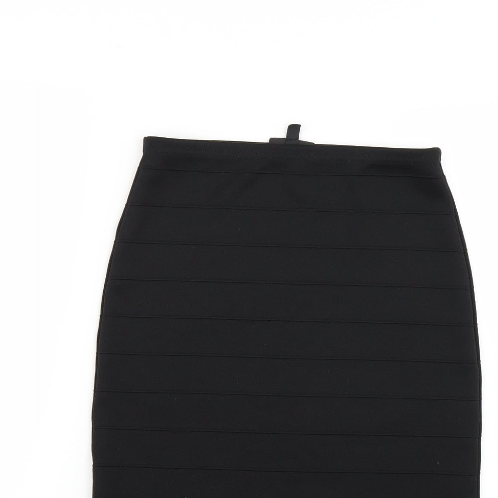 Topshop Womens Black   Straight & Pencil Skirt Size 8