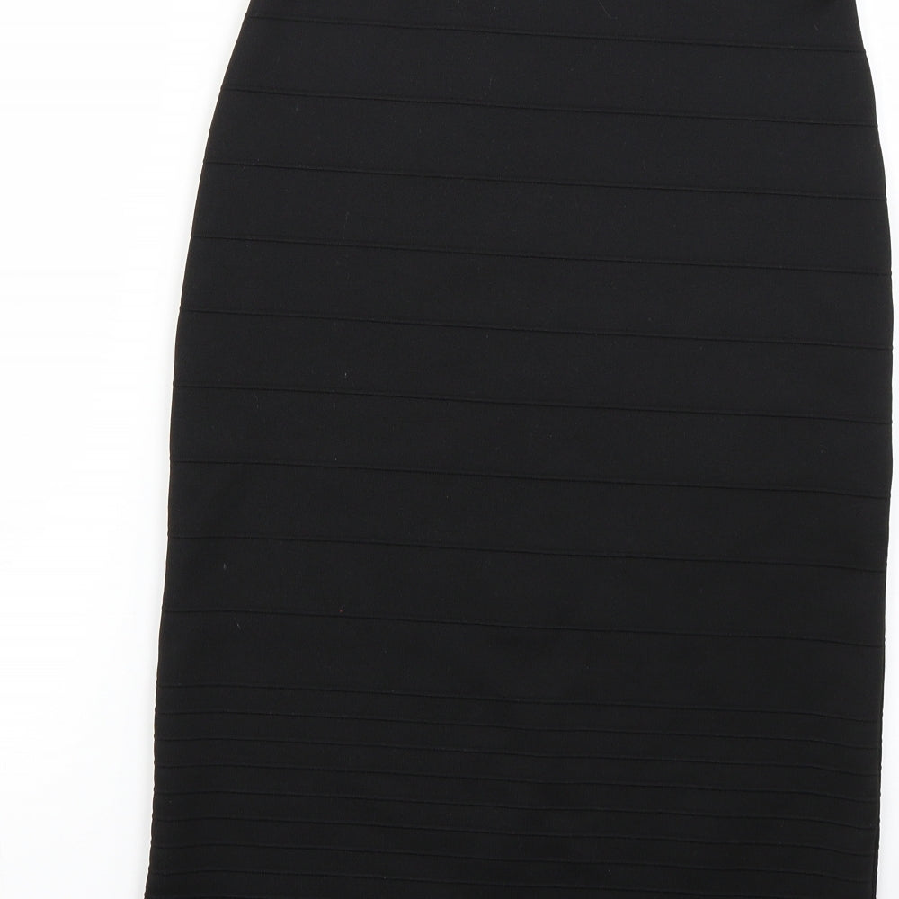 Topshop Womens Black   Straight & Pencil Skirt Size 8