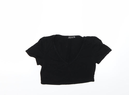 PRETTYLITTLETHING Womens Black   Basic Blouse Size 8