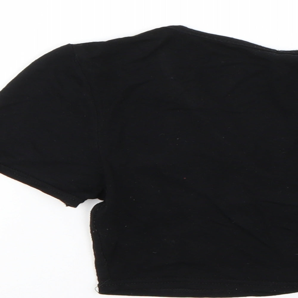 PRETTYLITTLETHING Womens Black   Basic Blouse Size 8