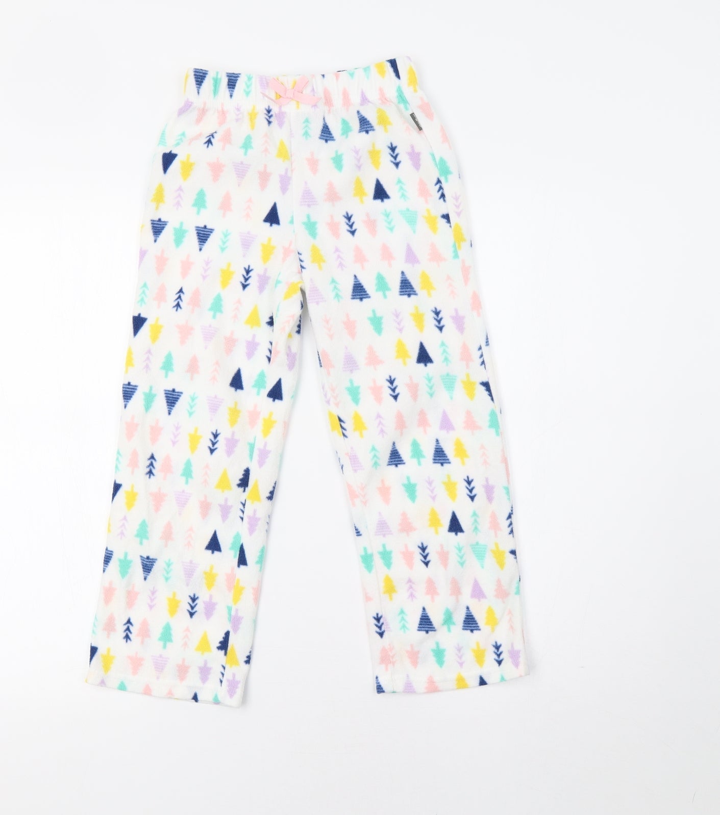 Eddie Bauer Girls White    Pyjama Pants Size 7-8 Years  - Christmas Tree Print