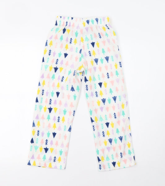Eddie Bauer Girls White    Pyjama Pants Size 7-8 Years  - Christmas Tree Print