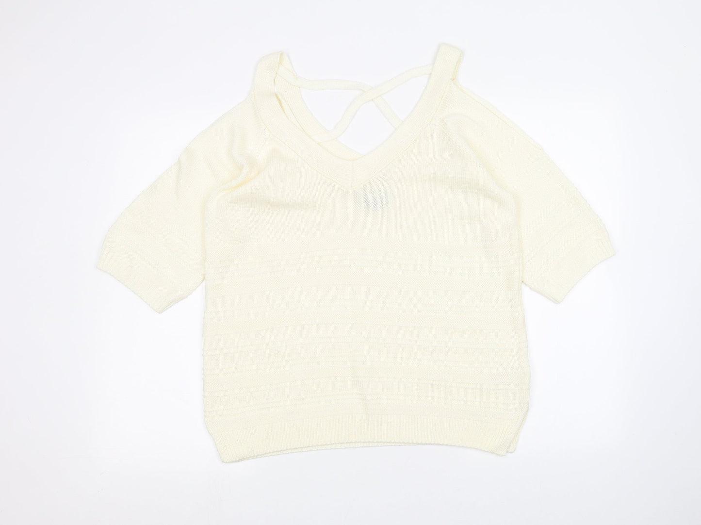 F&F Womens White   Pullover Jumper Size 14