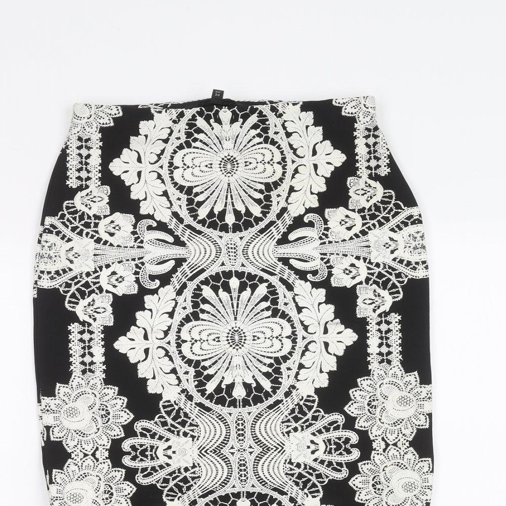 River Island Womens Black   A-Line Skirt Size 8