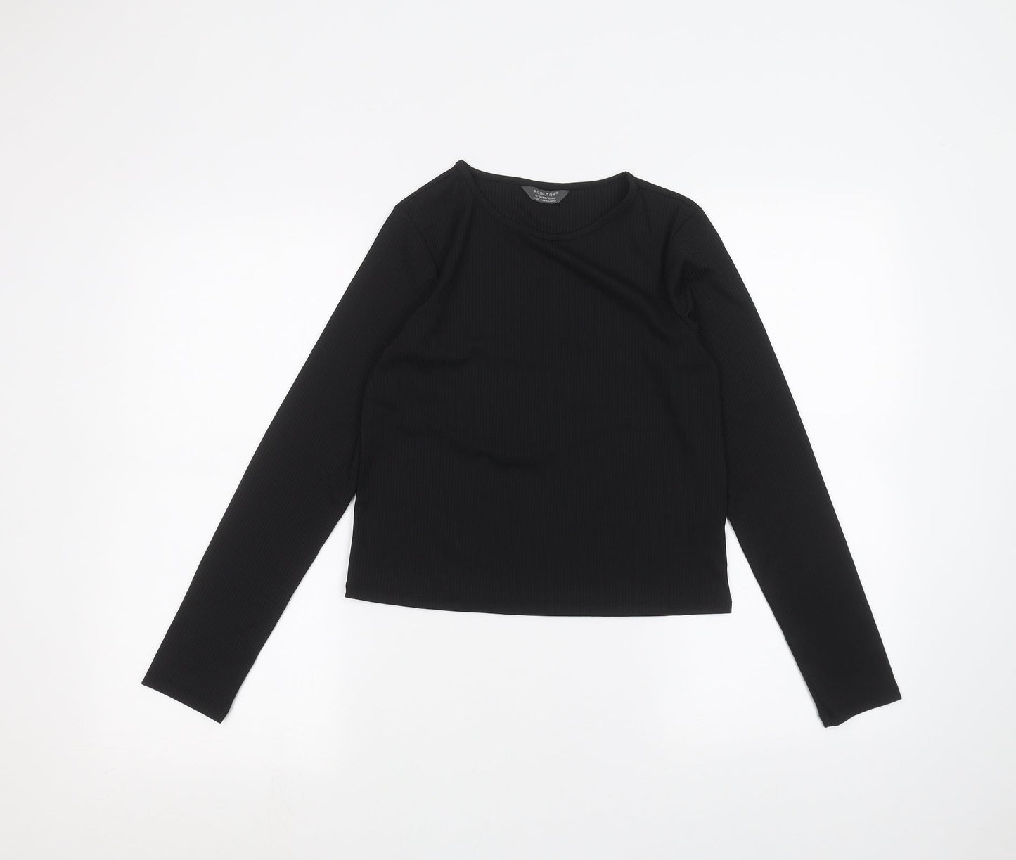 Primark Girls Black   Basic T-Shirt Size 12 Years