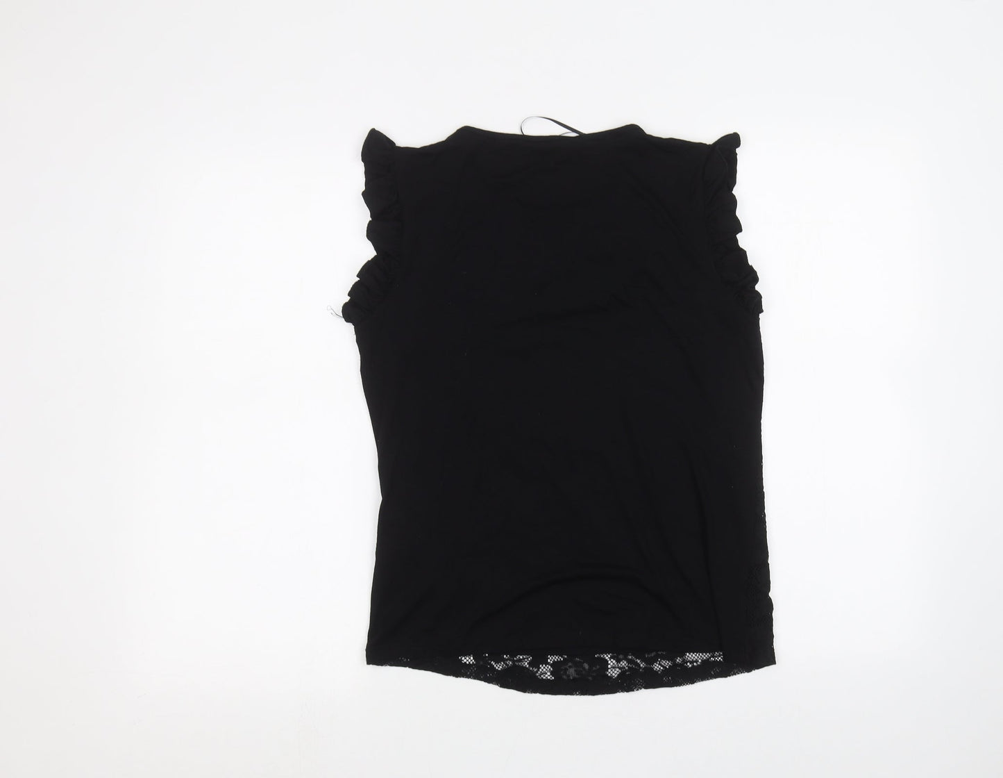 Red Herring Womens Black   Basic T-Shirt Size 12