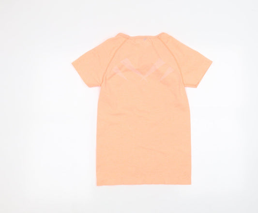workout Womens Orange   Basic T-Shirt Size 6