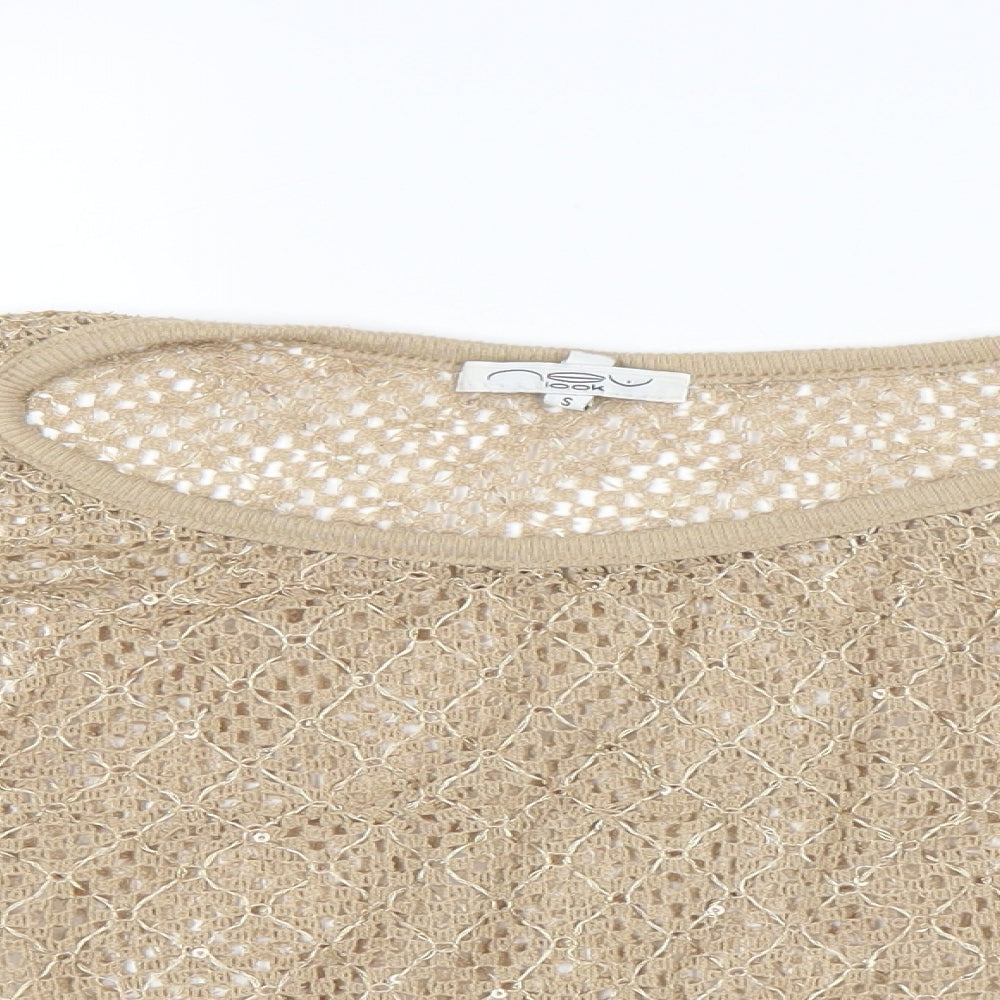 New Look Womens Beige   Pullover Jumper Size S  - Cropped