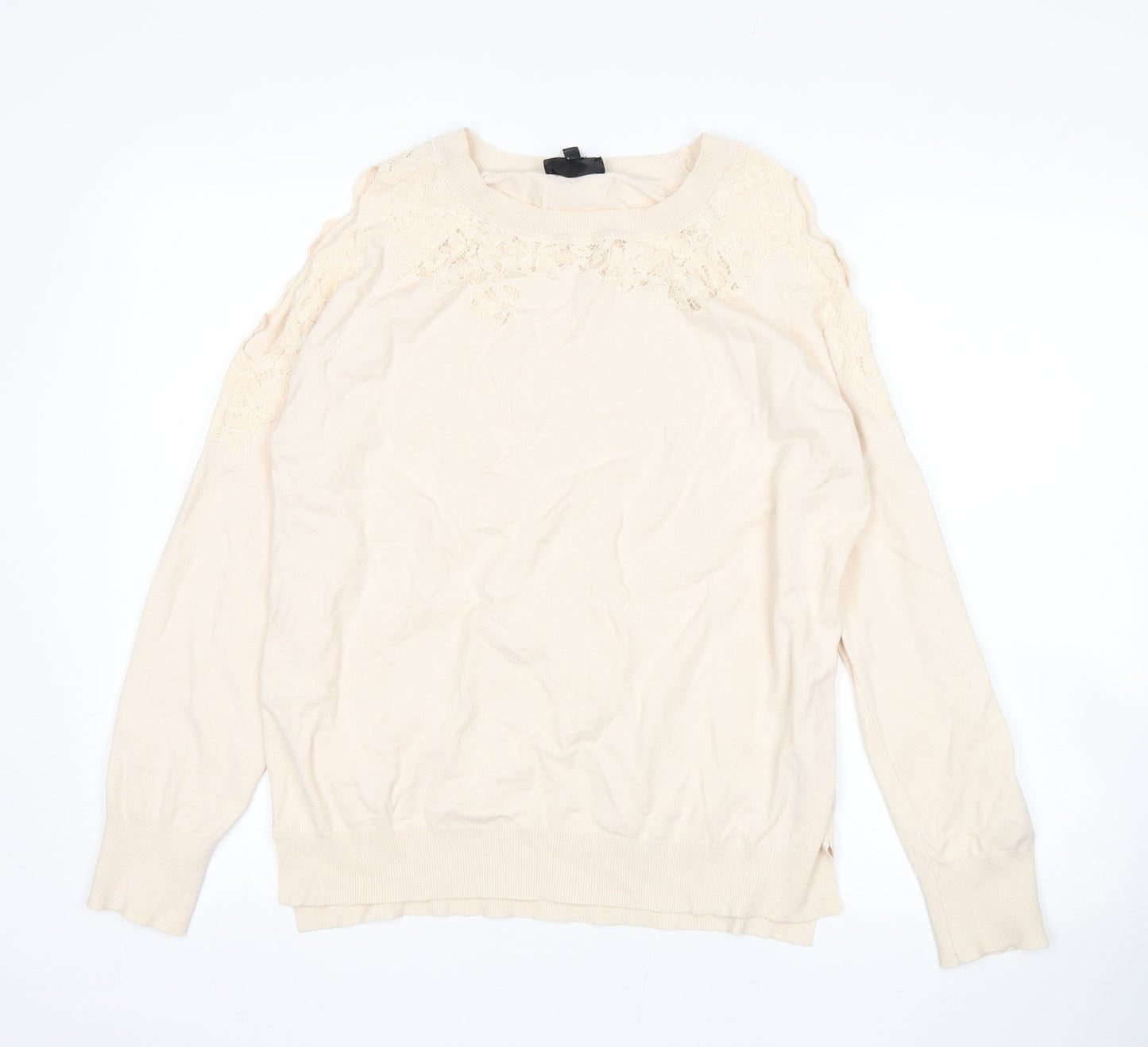 Topshop Womens Beige   Pullover Jumper Size 14
