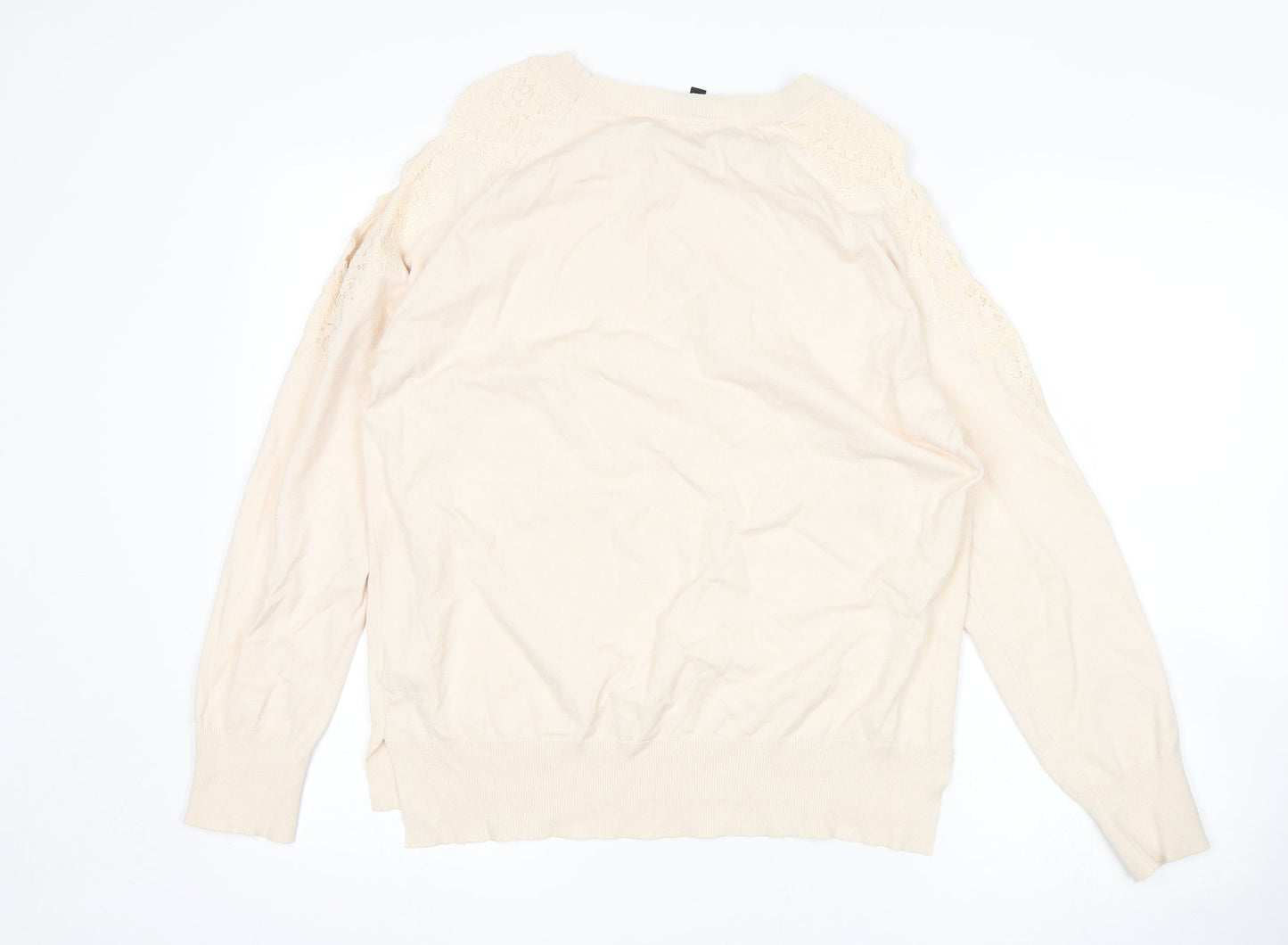 Topshop Womens Beige   Pullover Jumper Size 14