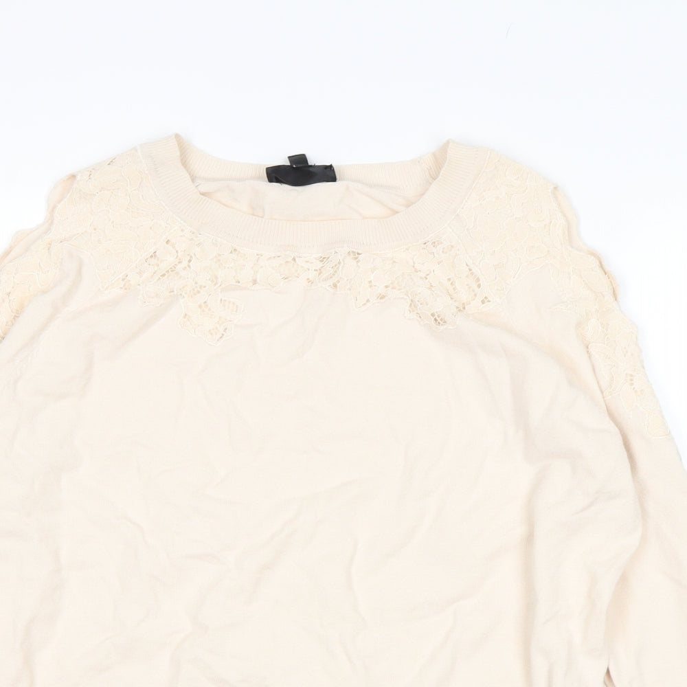 Topshop Womens Beige   Pullover Jumper Size 14