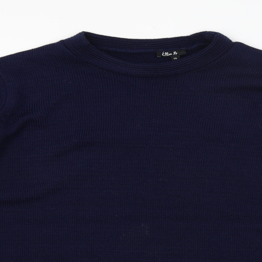 ELLIE B Womens Blue   Pullover Jumper Size 16