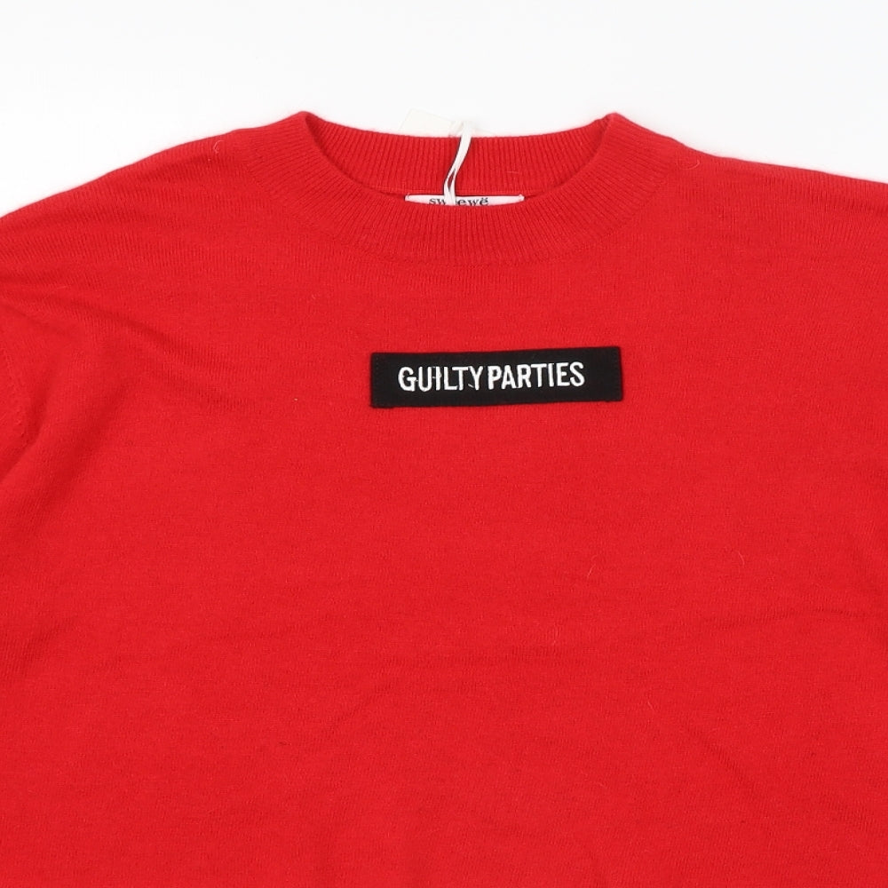 SWEEWE Womens Red   Pullover Jumper Size M