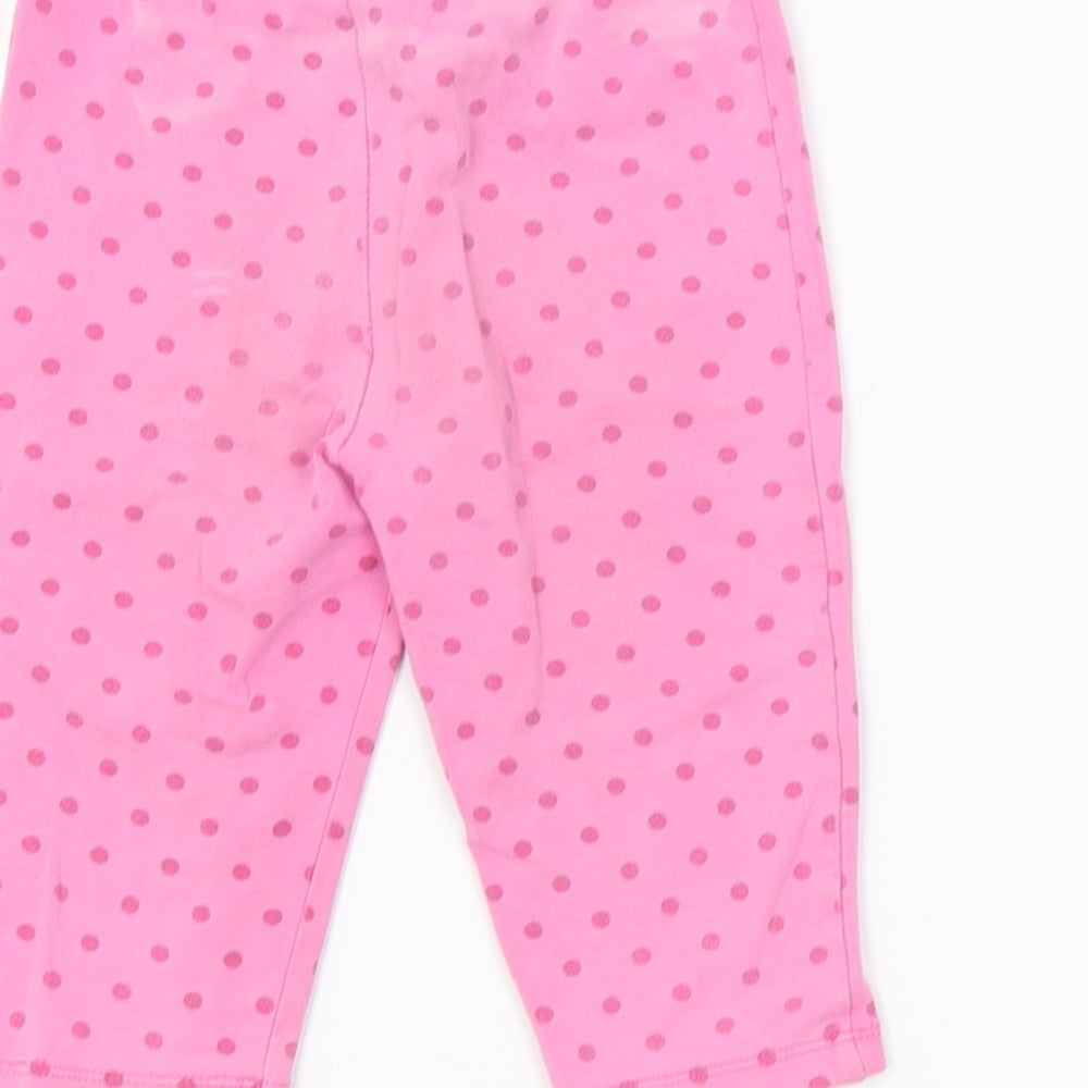 TU Girls Pink Spotted  Jogger Trousers Size 3 Years