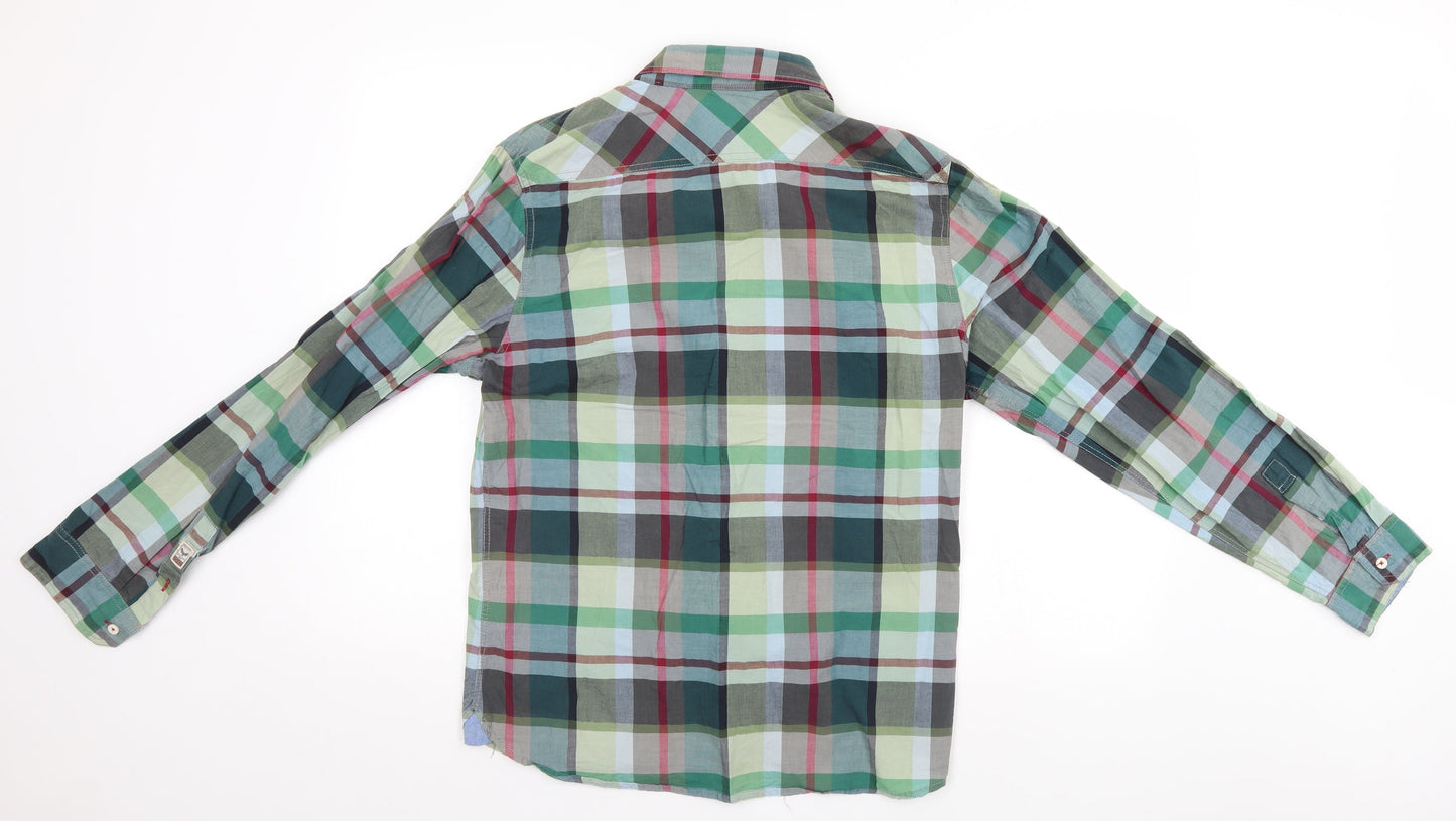 Brace Soul Mens Multicoloured Plaid   Button-Up Size L