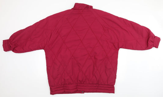Classic Woman Womens Pink Argyle/Diamond  Parka Coat Size 20