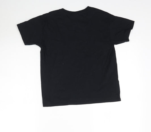 Gildan Boys Black   Basic T-Shirt Size S  - Temple Martial Arts