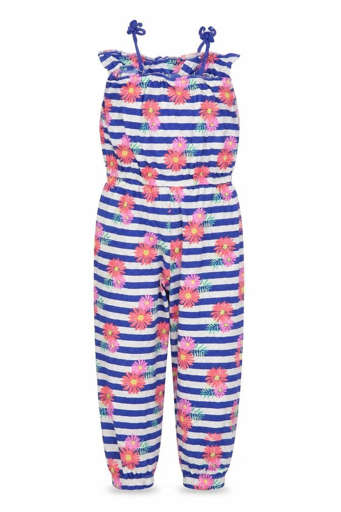 Front view of I Love girls’ wear girls multicoloured floral jumpsuit one-piece, size 6, years